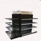 Supermarket Wholesale Shelves Display Stand Black Cleaning Rack