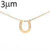 ODM Gold Color Lucky Horseshoe Equestrian Necklace Pendants Horsemanship Good Quality Brass Minimal Jewelry