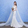 2019 Korean Vestidos De Novia halter neck lace mermaid fish tail wedding dress bridal ball gown with veils