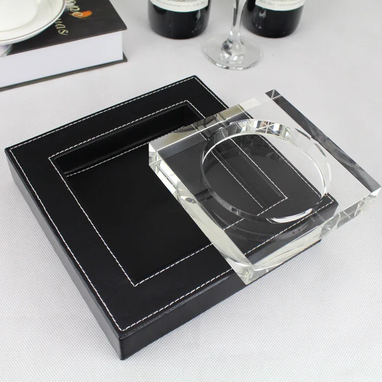 Leather ashtray ashtray / hotel / Office / desk ashtray ashtray