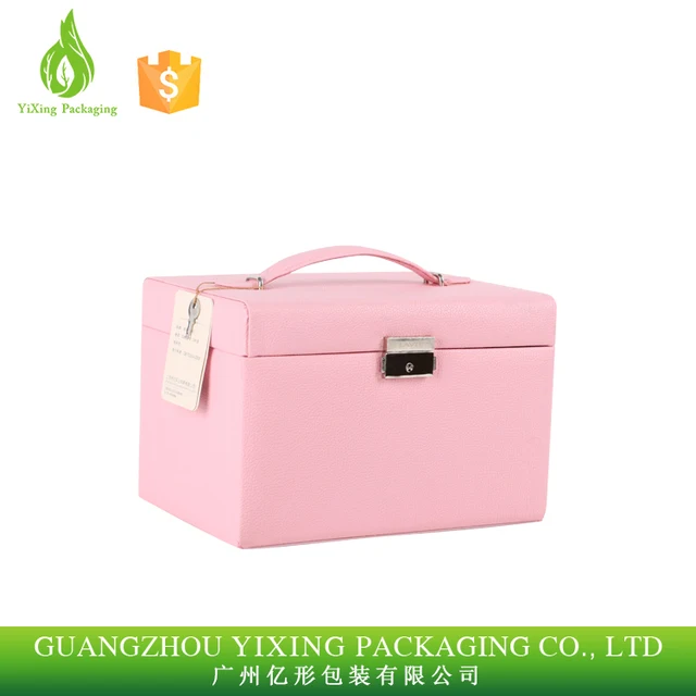 handmade luxury gift box pu leather jewelry case cosmetic box