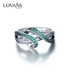 Hotsale 925 Sterling Silver Emerald Band Ring For Women Jewelry