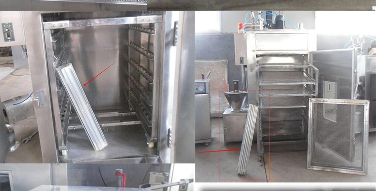 Automatic Fish Smoke Chamber Meat Smoking Oven Sausage Smoker Smokehouse for Sale details