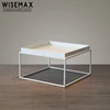 Different size Modern Square Metal Steel Coffee Table Nesting Side Table For Sale
