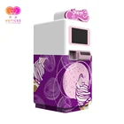 soft ice cream vending machine coin with 3 kinds of jam and 1 kind of topping