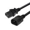 Black Ac Computer Male Female Extension Cable Main Lead Iec 320 C13 To C14 Power Cord