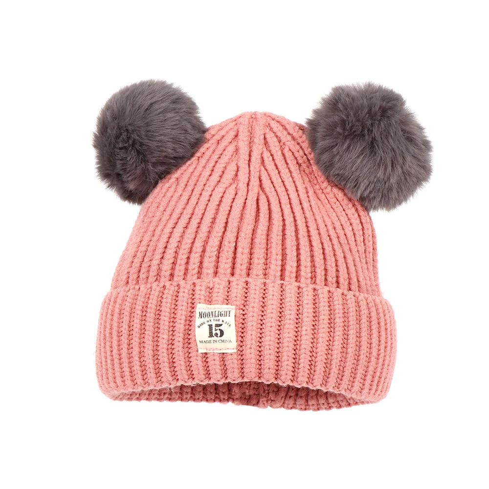 Новые простые Pom Beanie Baby зимняя шапка Мягкая вязаная шапочка