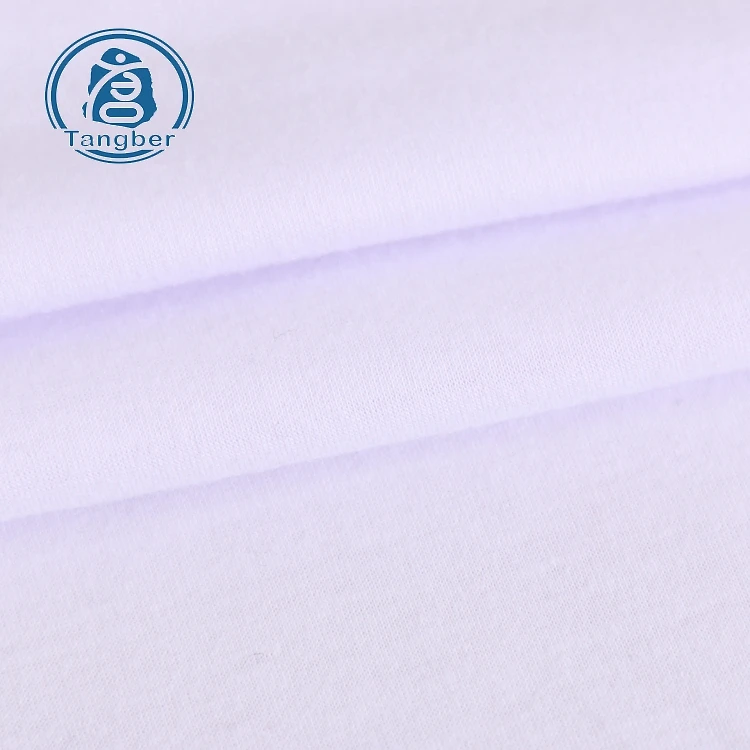 China Supplier Plain Dyed Knitting Poly Spun 95% Polyester 5% Spandex Jersey Fabric