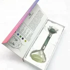 hot sell on amazon Vibrating chin handheld welded jade facial massage roller beauty bar jade roller massage