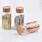 Promotional plastic bottle many size colorful paper clips office stationery set