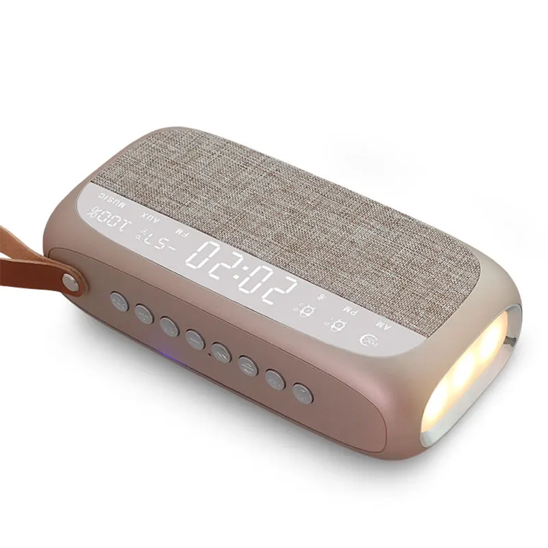 DIGITAL ALARM CLOCK WIRELESS SPEAKERT FASHION 2x5W 2400MAH DOUBLE MOODLIGHT MIRROR TIME DISPLAY - ANKUX.COM