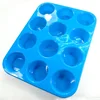 Silicone Nonstick 12 Cups Muffin Pan/ Cup cake tray/ Cake Baking Mold BPA Free- Easy Clean Dishwasher and Microwave Safe