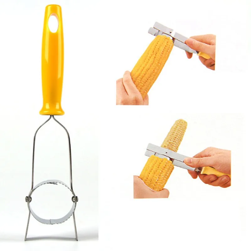 Creative Stainless Steel Corn Stripping Machine Vegetable Brush Cooking Tool Kitchen Helper Corn Shavings KC1542