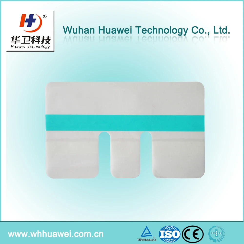 Medical I.V. cannula fixing transparent dressing