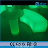rgb color changing lighted outdoor stool seats,illuminated led curved bench