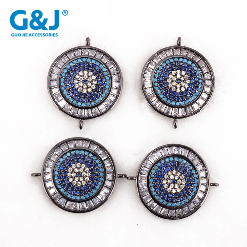 Guojie brand round shape micro pave cubic zircon jewellery necklaces fashion pendant