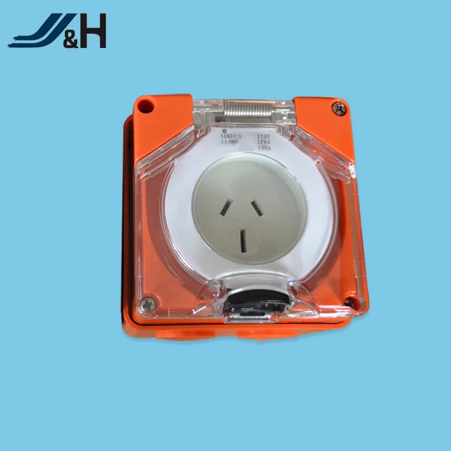 Australia SAA proved 3 pin 15 amp socket power polycarbonate insulating industrial socket