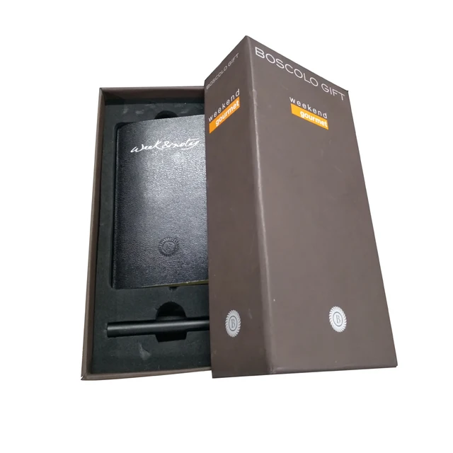 custom design cardboard gift box for notebook and pencil