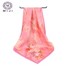 Digital dots print custom design silk satin scarf