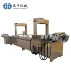 Continuous Mesh Belt Deep Fryer For Frying Potato Chips, Snack Pellets, Falafel