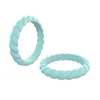Fashion design thin and stackable women silicone wedding ring