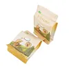 flat pouch packaging green matte aluminium foil lined bags plastic rice packing bag for 1kg 2kg 5kg