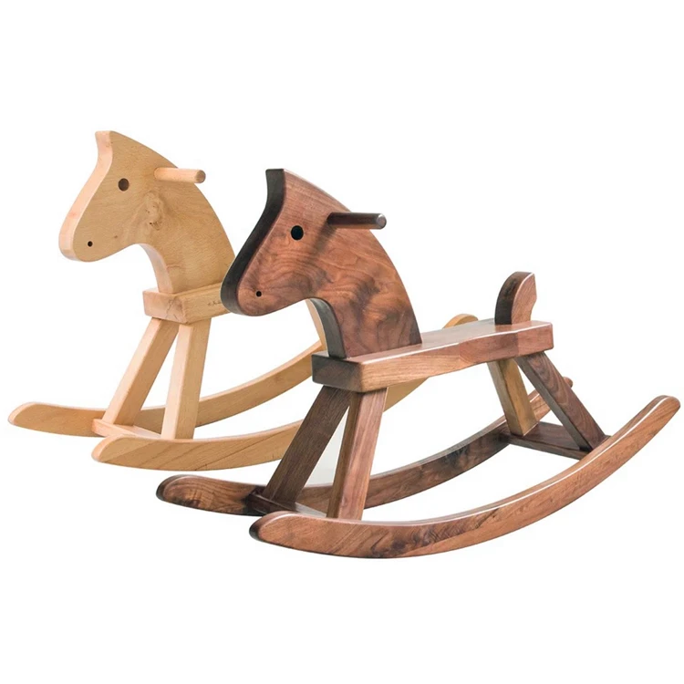 Custom Collins 2019 горячая Распродажа грецкого ореха для верховой езды игрушки деревянные дети Качалка лошадь для продажи