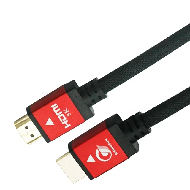 Latest Standard Ultra High Speed Red Metal Plug Support 8k 48Gbps Connector Premium Hdmi 2.1 Cable - idealCable.net