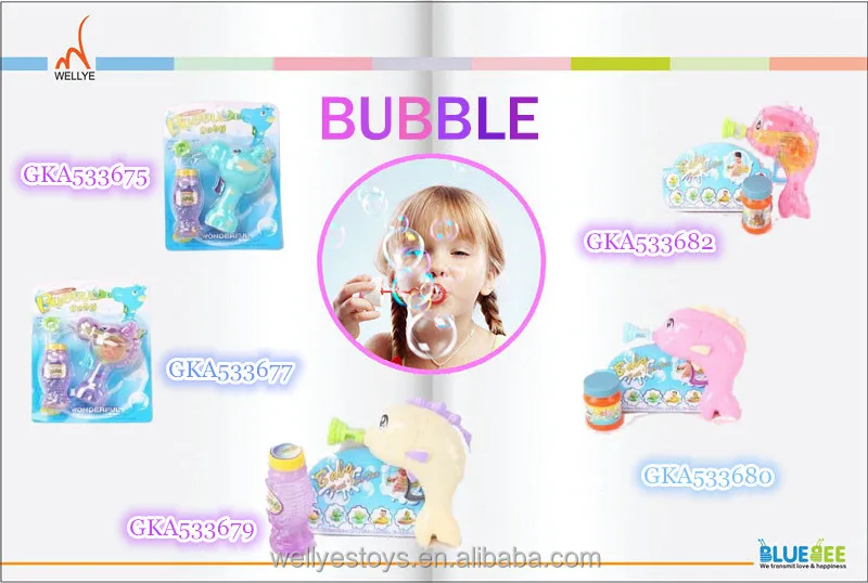 Plastic dolphin bubble gun made in China