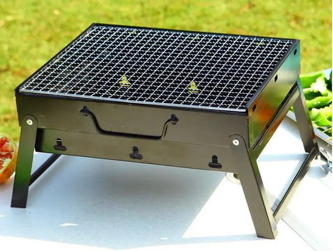 Professional Bbq Grill Iron Cast Outdoor Fire Pit,Square Stainless