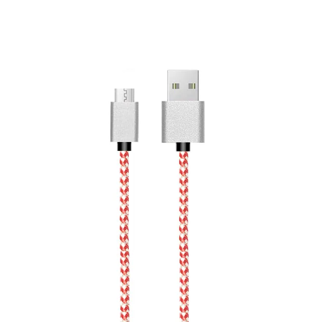 1m nylon braided mobile phone charger micro USB cable for Android - ANKUX.COM