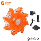 BD 16+6PCS LED Road Flashing Light Rechargeable 9 Flash Way Safety Warning Flare