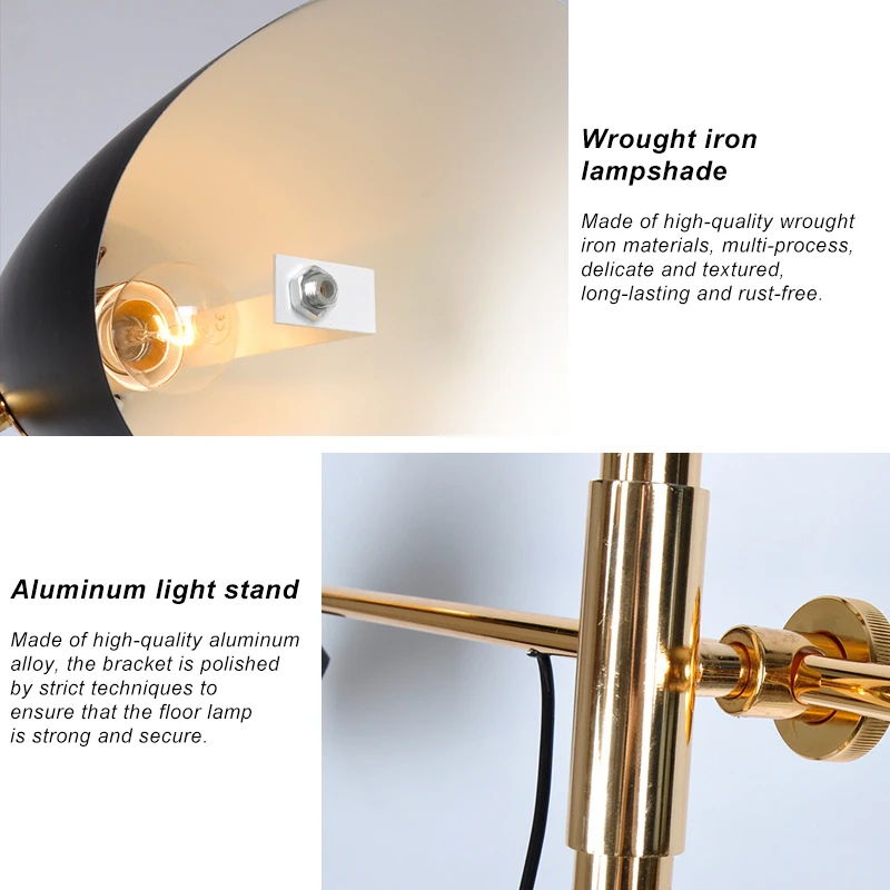 Industrial Floor Light Creative Designs Adjustable Lamps Living room Villa Floor Lamps