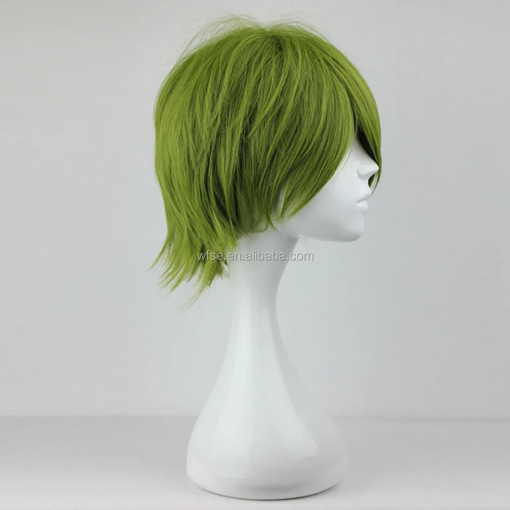 Wholesale Price 13 Inches Green Short Anime Role Kuroko no Basuke Midorima Shintaro Cosplay Wig