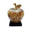 Hot Sale Christmas Gifts Gold Foil Apple Crystal Apple Craft For Decoration