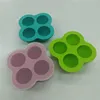 Hot selling colorful silicone 4 cups baby food freezer tray