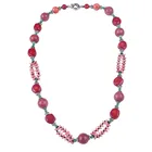 irregular and disk coral beads handmade necklace jewelry