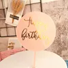 Glitter Gold Silver Happy Birthday Cake Toppers Happy Birthday Insert Cards Decoration Wedding Birthday Party Lovely Gift Favor