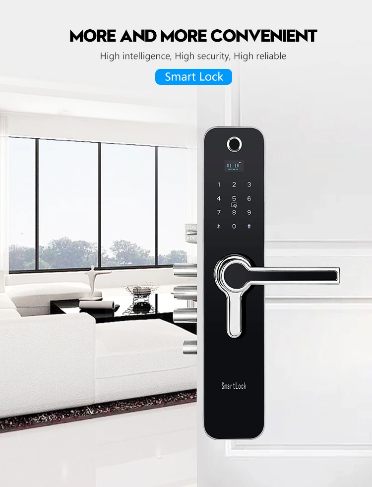 Zigbee Waterproof Smart Digital Fingerprint Pad Door Lock Zigbee