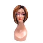 Factory Wholesale Cheap price short full lace wig human hair color hair