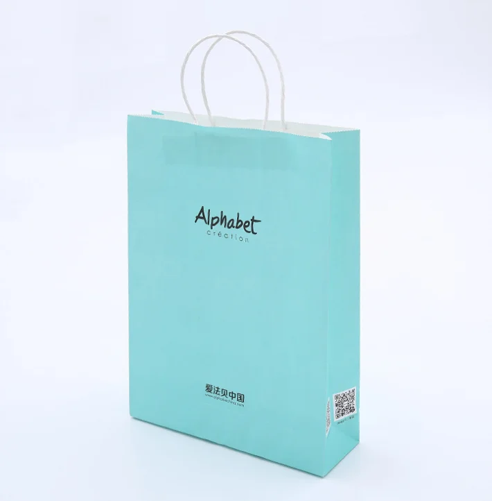 high quality reuse zip euro handle shopping bag paper gift bag