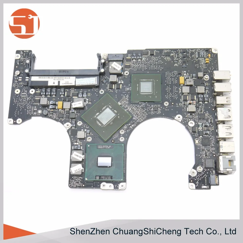 A1286 a finales de 2008, Core 2 Duo 2,4 GHz P8600 661-5098, 661-4834 820-2330-A placa lógica placa base para macbook Pro 15,4 "MB470