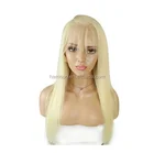 Brazilian Lace Front Wig Baby Hair Natural Hairline Human Hair Blonde Straight 613 Lace Front Wig