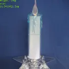 new items acrylic craft LED star base candle lighting with shiny paper