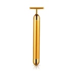 2019 hot 24k gold T-shape beauty stick thin face golden stick to pull tight skin beauty bar