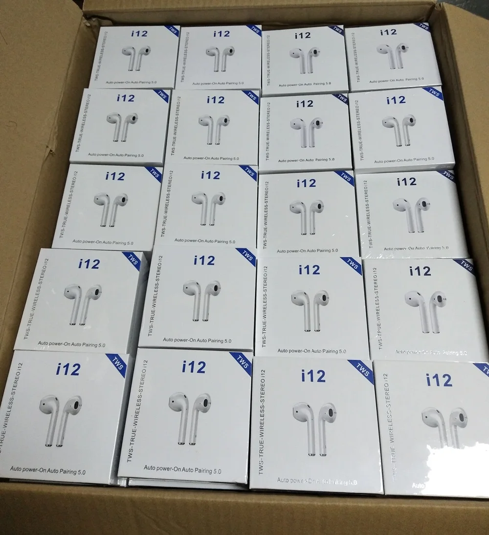 Thailand India Colombia Different Quality i12 Wireless Headset TWS Bluetooths Earbuds12 hours High Bass Music Headphones - ANKUX.COM