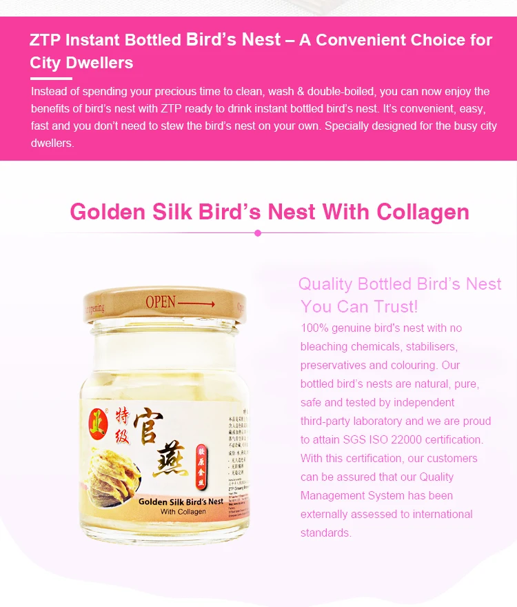 Golden Silk Bird Nest Drink With Collagen Buy Golden Silk Bird Nest