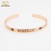 Wholesale Custom Copper Bangle Engraved Brass Cuff Bracelet