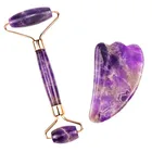 Amethyst Roller Facial Massager Stone Roller | Purple Jade Roller | 100% Real and Natural Amethyst Crystal