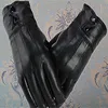 Superior Genuine Leather Cute Winter Ladies Long Black Leather Gloves